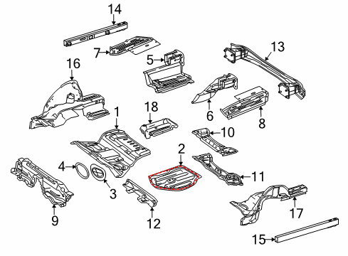 2014 Mercedes-Benz E250 Rear Floor & Rails