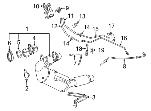 2020 Mercedes-Benz Sprinter 3500XD Exhaust Components Diagram