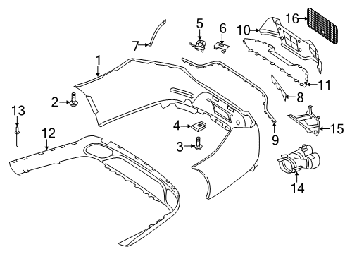 2019 Mercedes-Benz CLS53 AMG Bumper & Components - Rear Diagram