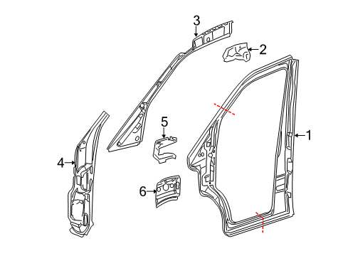 2010 Mercedes-Benz Sprinter 2500 Hinge Pillar Diagram 2
