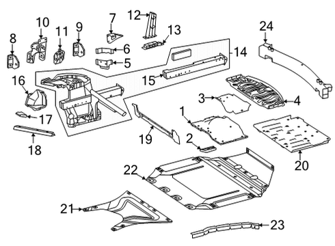 2019 Mercedes-Benz AMG GT C Rear Floor & Rails Diagram 2