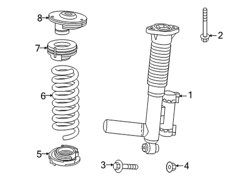 2021 Mercedes-Benz AMG GT 53 Shocks & Components Diagram 2