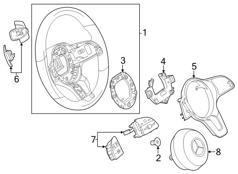 2023 Mercedes-Benz EQB 250+ Steering Wheel & Trim