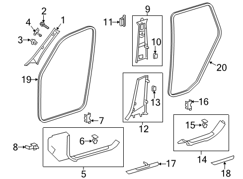2014 Mercedes-Benz GL550 Interior Trim - Pillars