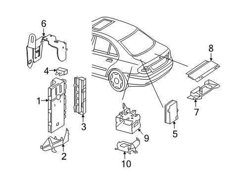 2006 Mercedes-Benz CLS500 Control Components Diagram
