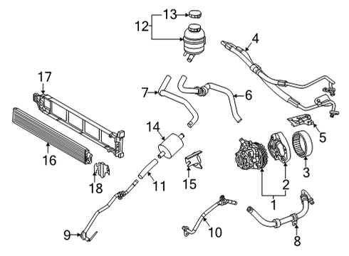 2019 Mercedes-Benz AMG GT C P/S Pump & Hoses