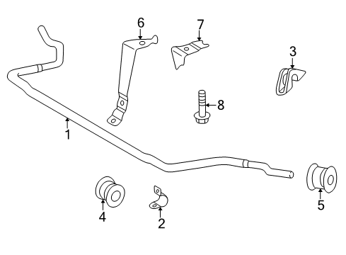 1998 Mercedes-Benz CLK320 Stabilizer Bar & Components Diagram 2