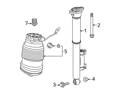 2017 Mercedes-Benz E400 Shocks & Components Diagram 2