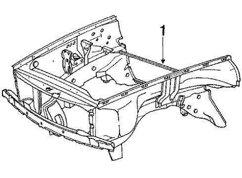 1985 Mercedes-Benz 380SL Inner Structure - Front Structural