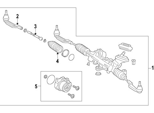 2021 Mercedes-Benz A220 Steering Gear & Linkage Diagram 2