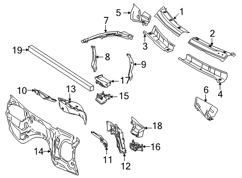 2012 Mercedes-Benz GL450 Cowl Diagram