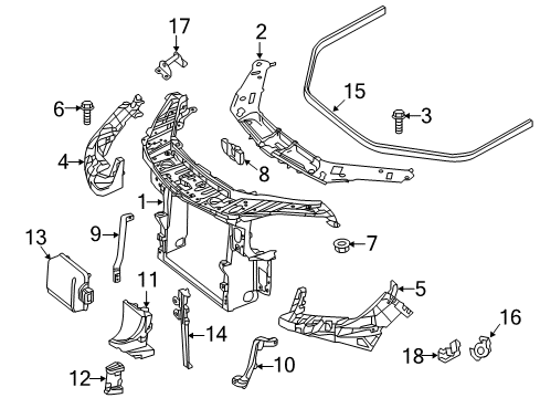 2013 Mercedes-Benz ML350 Radiator Support