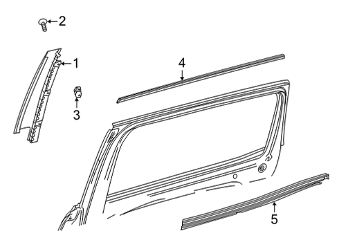 2025 Mercedes-Benz GLA250 Exterior Trim - Rear Door