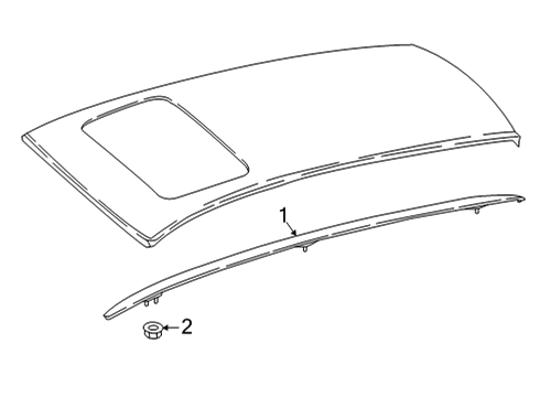 2021 Mercedes-Benz E450 Exterior Trim - Roof Diagram 5