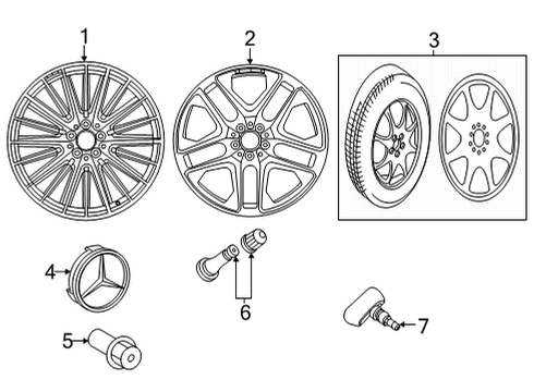 2021 Mercedes-Benz GLC300 Wheels Diagram 4