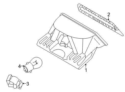 1998 Mercedes-Benz E320 High Mount Lamps Diagram
