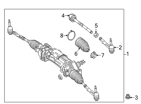 2021 Mercedes-Benz CLS450 Steering Gear & Linkage Diagram