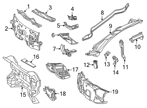 2018 Mercedes-Benz GLA250 Cowl Diagram
