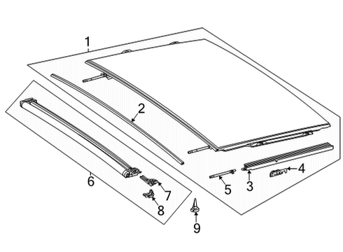 2020 Mercedes-Benz GLB250 Sunroof Diagram 2
