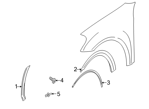 2008 Mercedes-Benz ML350 Exterior Trim - Fender