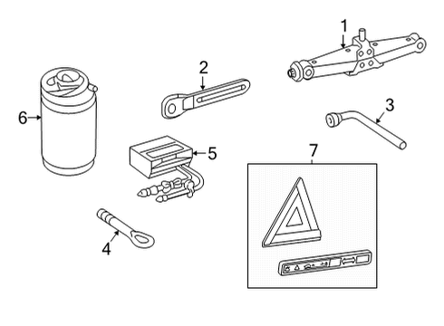 2021 Mercedes-Benz GLC63 AMG Jack & Components
