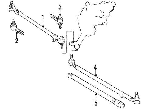 1995 Mercedes-Benz E320 Steering Gear & Linkage Diagram 2