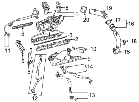 2022 Mercedes-Benz E450 Turbocharger Diagram