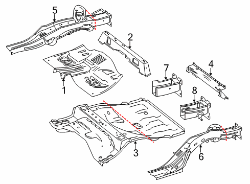 2013 Mercedes-Benz ML350 Rear Floor & Rails