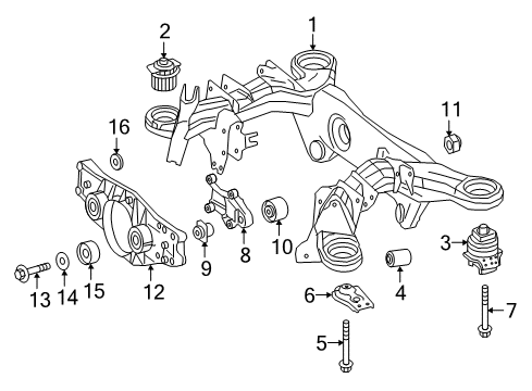 2017 Mercedes-Benz S63 AMG Suspension Mounting - Rear Diagram