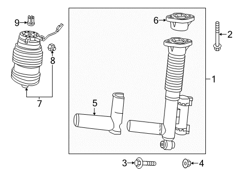 2017 Mercedes-Benz E400 Shocks & Components Diagram 3