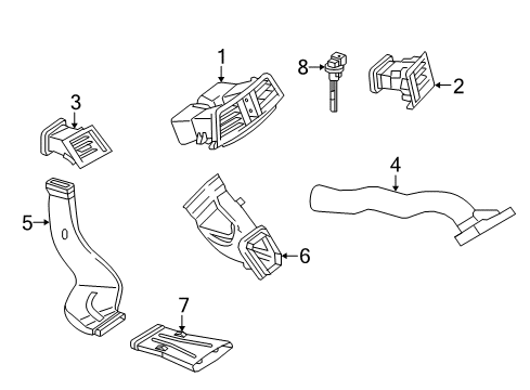 2015 Mercedes-Benz E550 Ducts Diagram