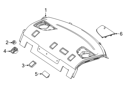 2024 Mercedes-Benz CLA35 AMG Interior Trim - Rear Body Diagram