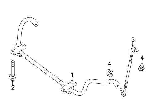 2012 Mercedes-Benz CLS63 AMG Stabilizer Bar & Components Diagram 2