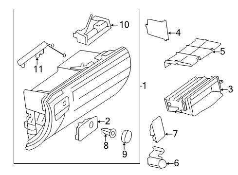 2011 Mercedes-Benz R350 Glove Box Diagram