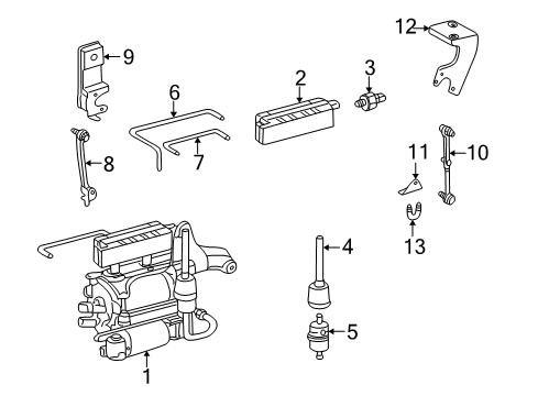 2005 Mercedes-Benz S500 Ride Control - Rear Diagram 3