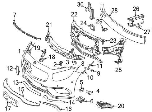 2016 Mercedes-Benz S550 Bumper & Components - Front Diagram 3