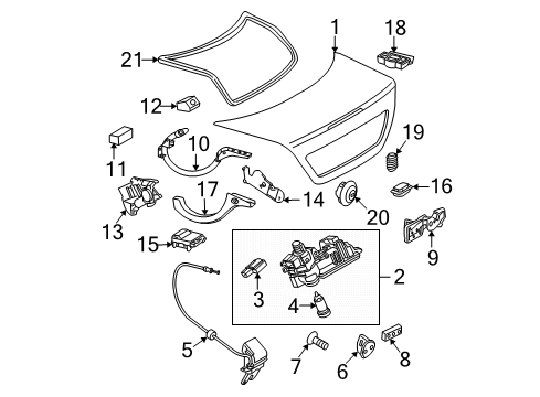 2006 Mercedes-Benz CLS500 Trunk Diagram
