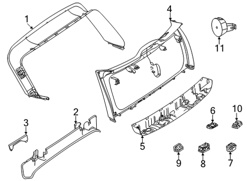 2021 Mercedes-Benz GLE53 AMG SUV Interior Trim - Lift Gate