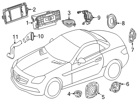 2017 Mercedes-Benz SLC300 Sound System Diagram