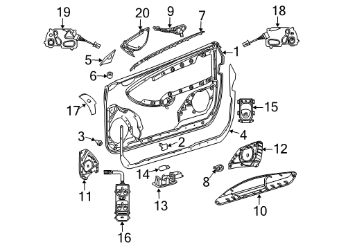 2006 Mercedes-Benz CLK55 AMG Interior Trim - Door Diagram