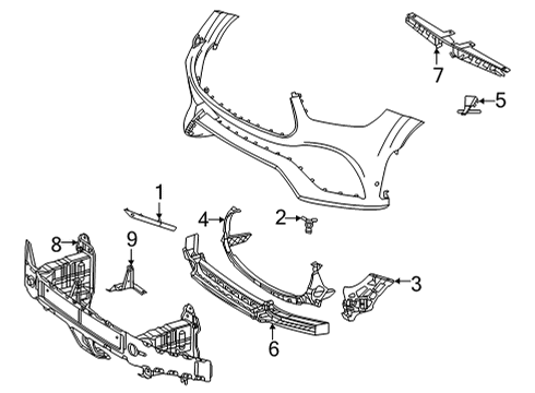 2021 Mercedes-Benz GLE63 AMG S Bumper & Components - Front Diagram 2