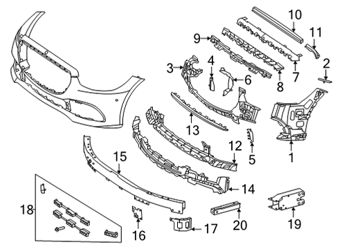 2024 Mercedes-Benz S500 Bumper & Components - Front Diagram 4