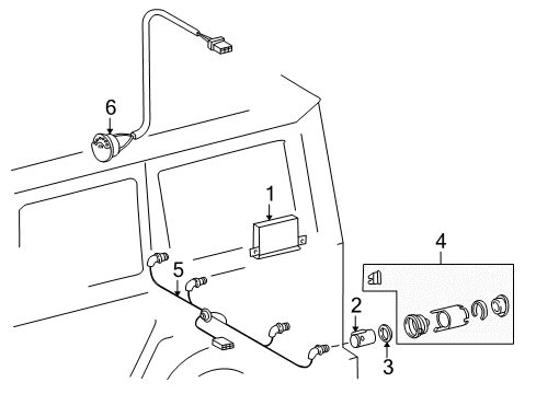 2004 Mercedes-Benz G500 Electrical Components Diagram