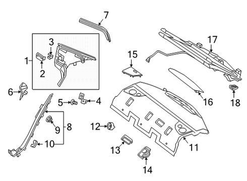 2022 Mercedes-Benz E350 Interior Trim - Quarter Panels
