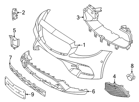 2023 Mercedes-Benz E450 Bumper & Components - Front Diagram 4