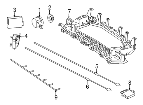 2024 Mercedes-Benz C63 AMG S E Performance Electrical Components - Rear Bumper