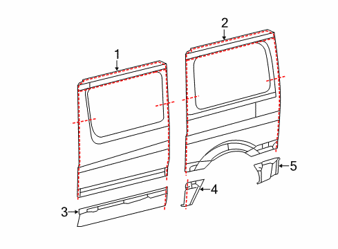 2017 Mercedes-Benz Sprinter 2500 Side Panel & Components Diagram 2