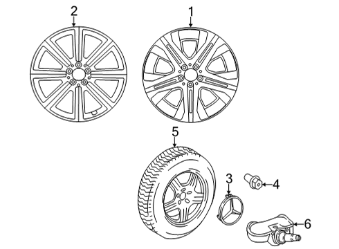 2020 Mercedes-Benz GLS450 Wheels Diagram 2