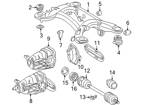 2004 Mercedes-Benz S500 Drive Axles - Rear