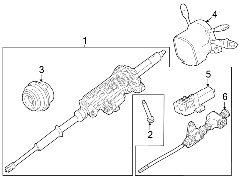 2024 Mercedes-Benz EQE SUV AMG Steering Column Assembly